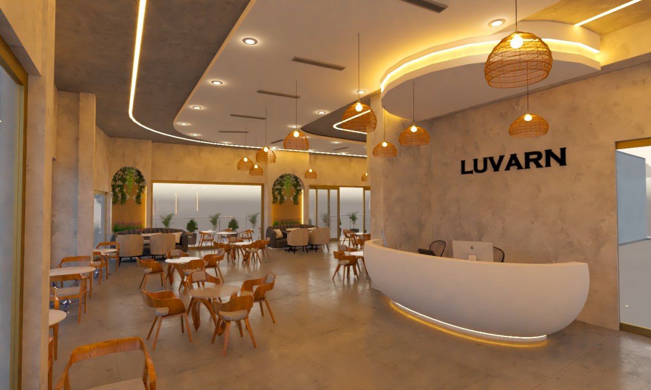 Mr Ahmed Duale's Coffee Shop interior showing luxury design and coffee stations